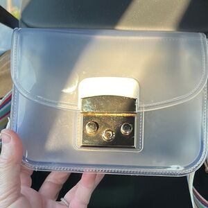 Altar'd State Clear Crossbody Bag with rainbow strap